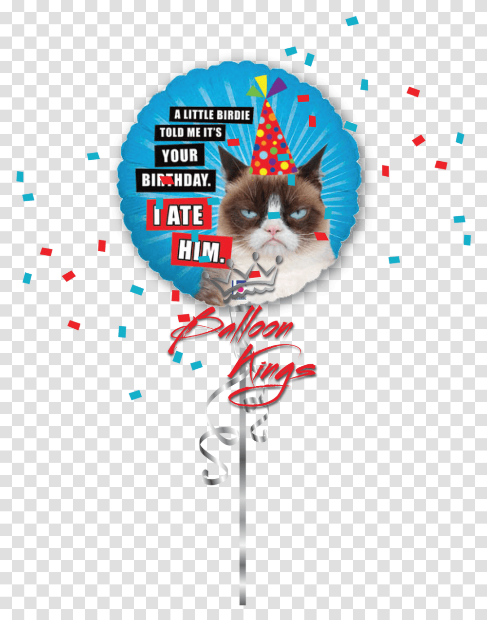 Hb Grumpy Cat Get Well Soon Balloon, Paper, Confetti, Poster, Advertisement Transparent Png