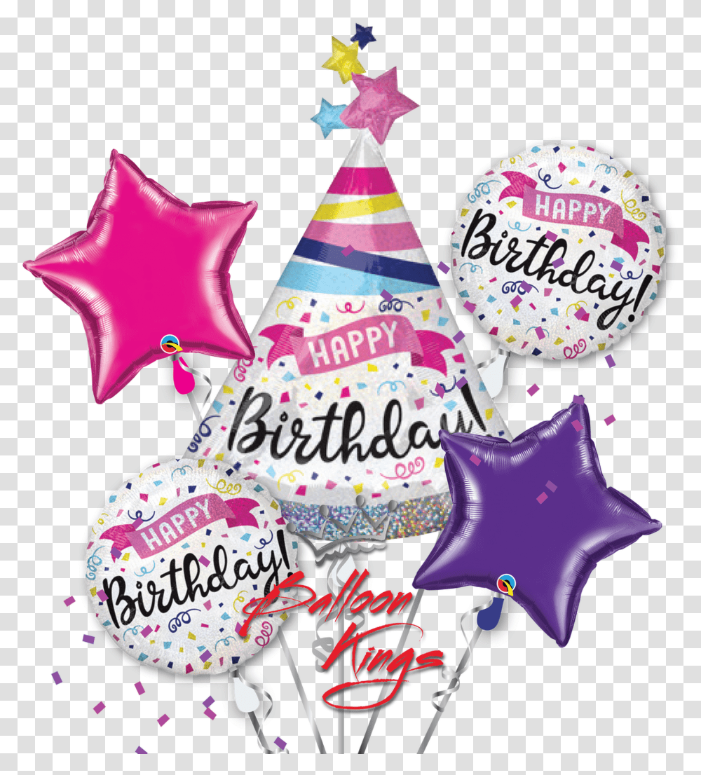 Hb Party Hat Bouquet Birthday Hat, Apparel, Ball Transparent Png