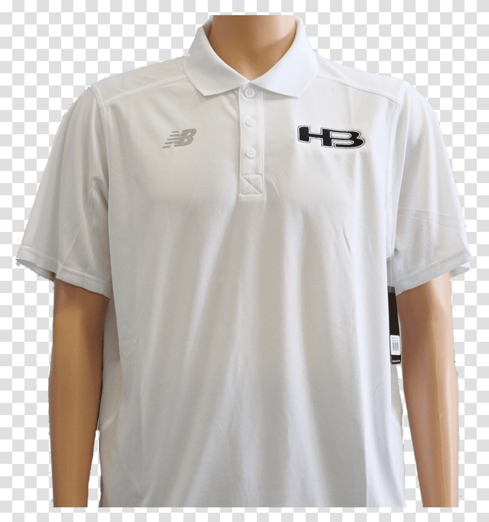 Hb Sports Logo New Balance White Short Sleeve, Clothing, Apparel, Shirt, Person Transparent Png