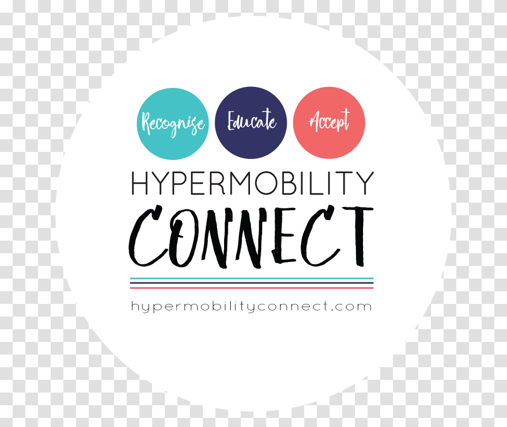 Hc Fblogocircle Hypermobility Connect Circle, Label, Text, Paper, Advertisement Transparent Png