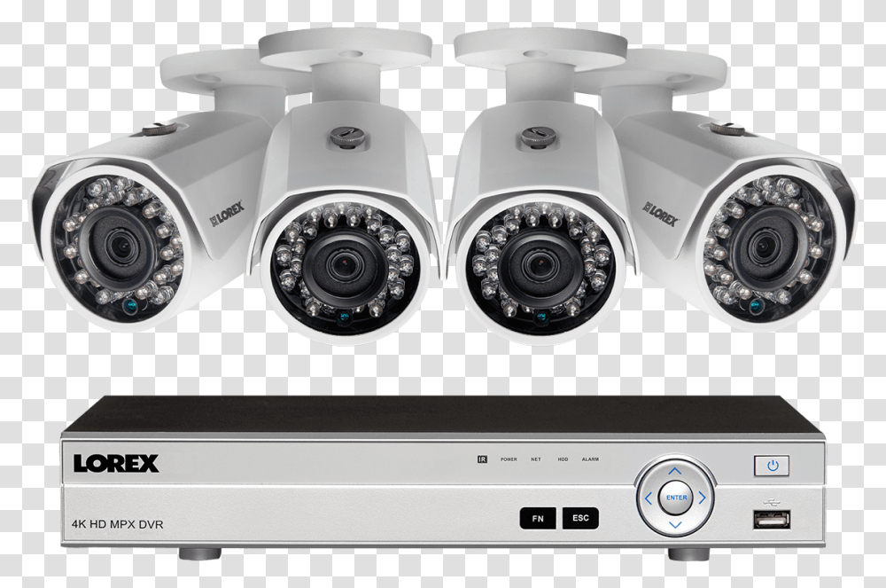 Hd 1080p 8 Channel 4 Camera Security System Security Camera System, Electronics, Cooktop, Indoors, Oven Transparent Png