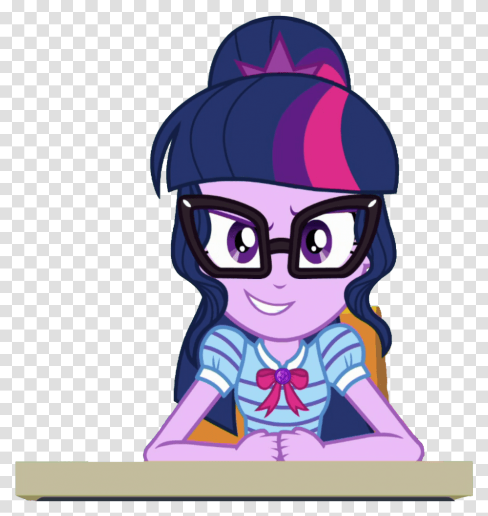 Hd Anime Girl Clipart Ponytail My Little Pony Sci Twi, Helmet, Apparel, Sunglasses Transparent Png