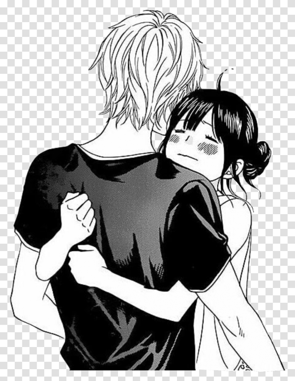 Hd Anime Girl Hugging Boy, Manga, Comics, Book, Person Transparent Png