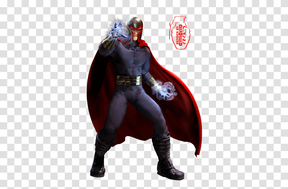 Hd Anime Magneto Image Action Figure, Person, Clothing, Cape, Shoe Transparent Png