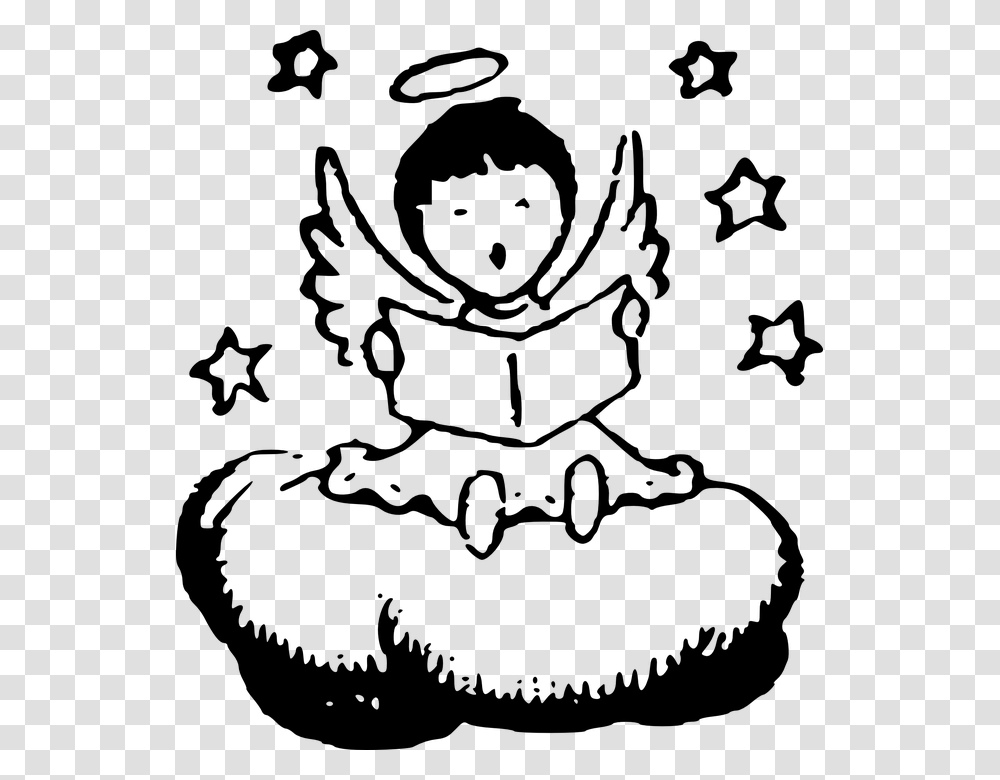 Hd Baby Angel Black And White Baby Cute Angel Clipart Black And White, Gray, World Of Warcraft Transparent Png