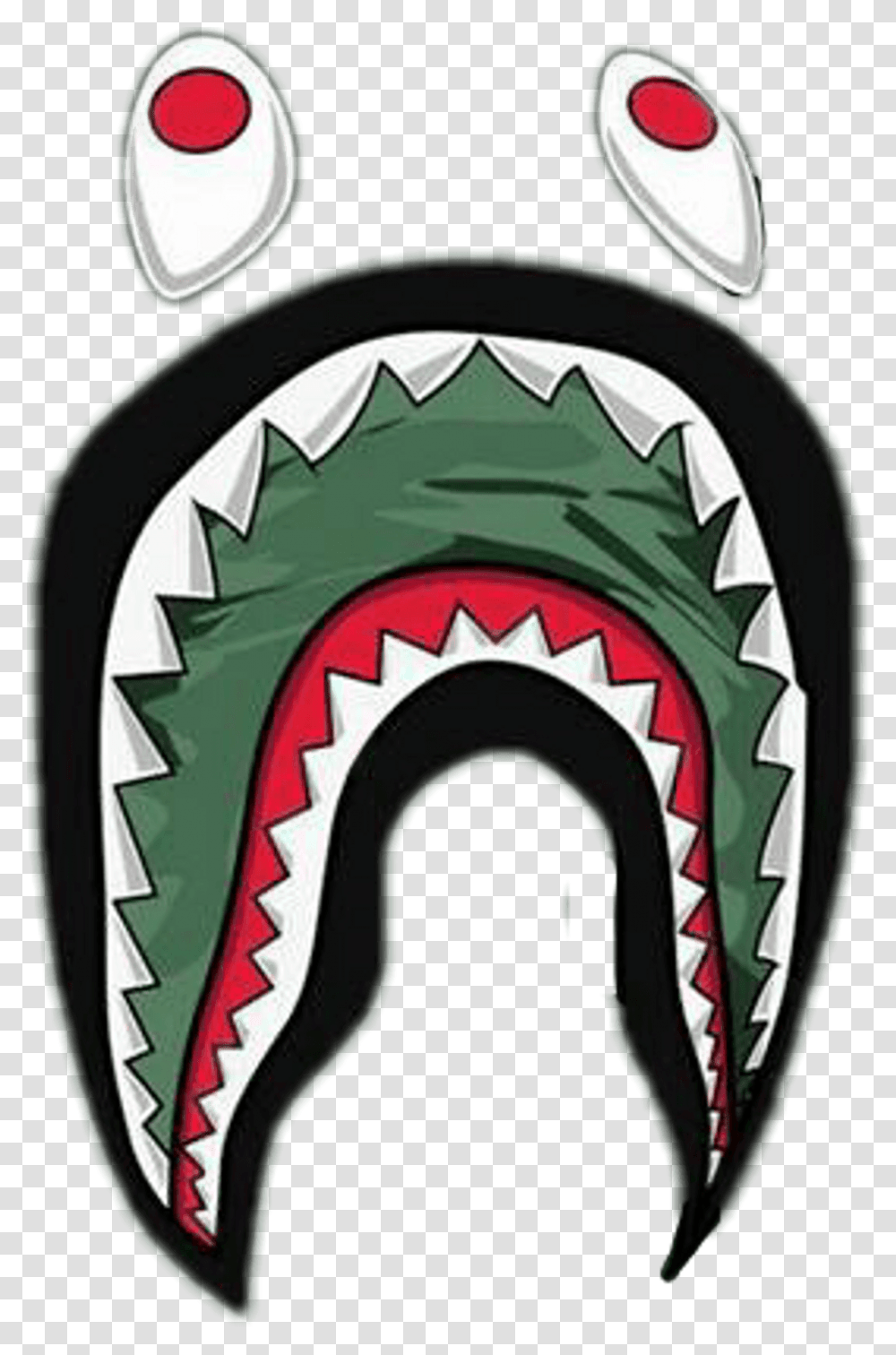 Hd Bape Bapeshark Sticker By Skyfucker Bape Shark Logo Wallpaper Hd, Label, Flyer Transparent Png