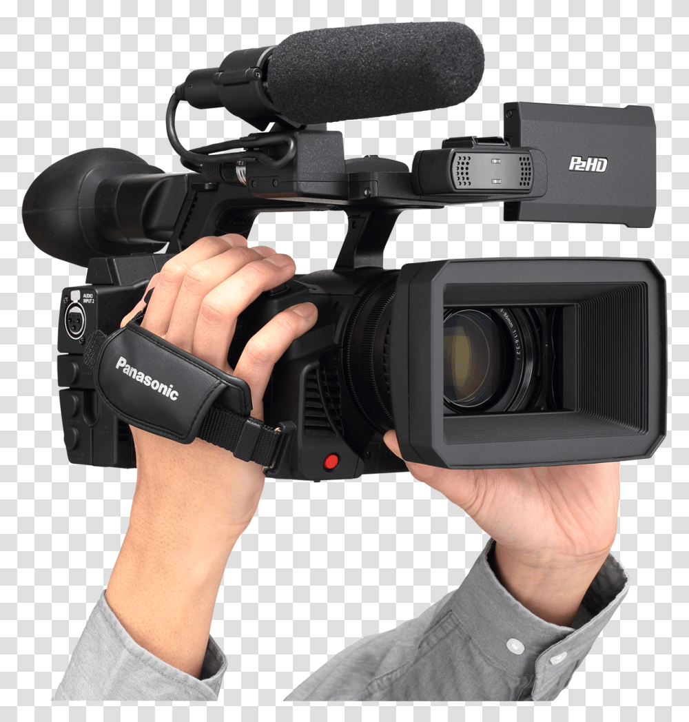Hd Broadcast Camcorder Image Gallery Handheld Camera, Electronics, Person, Human, Video Camera Transparent Png