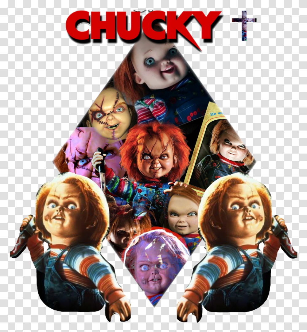 Hd Chucky Sticker Chucky, Person, Poster, Advertisement, Collage Transparent Png