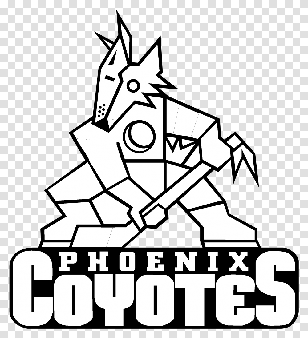 Hd Coyotes Logo Arizona Coyotes 379392 Images Arizona Coyotes Logo, Paper, Text, Art, Stencil Transparent Png