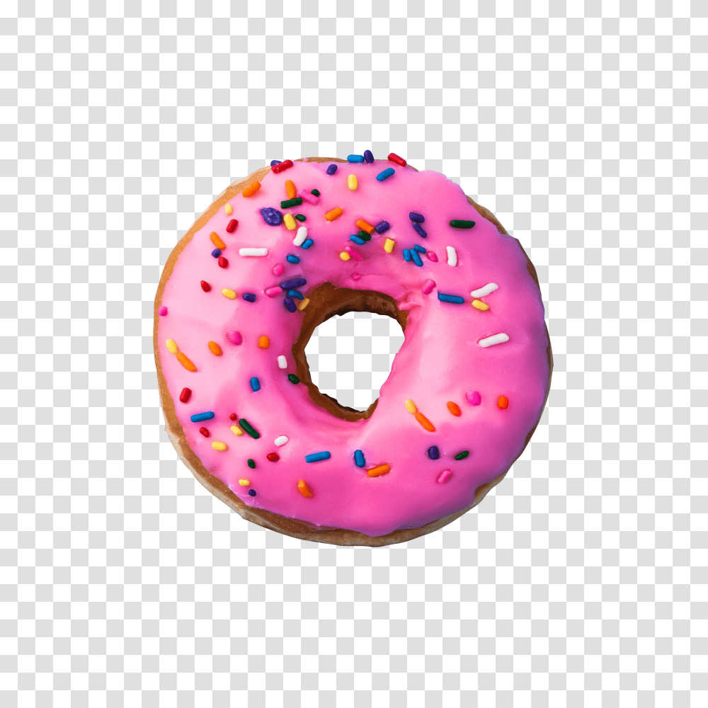 Hd Donut Image Free Download Dunkin Donuts Pink Donut, Pastry, Dessert, Food, Sweets Transparent Png