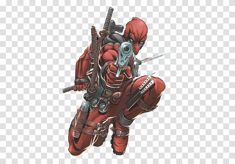 Hd Download Posted Deadpool Comic, Person, Human, Samurai, Knight Transparent Png