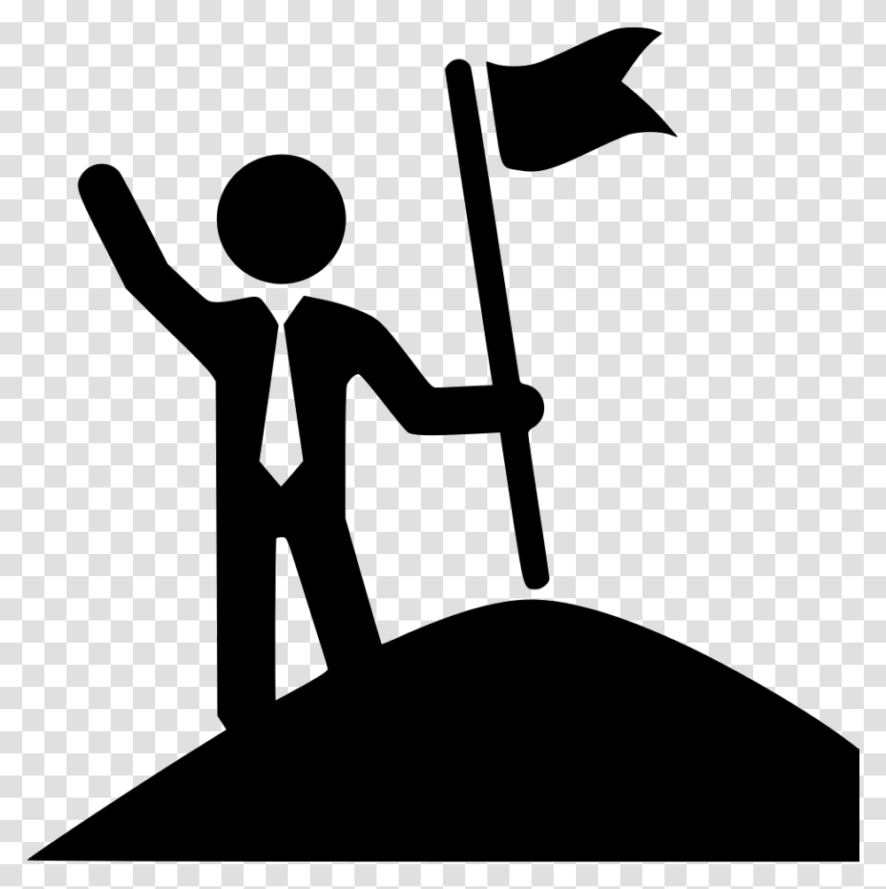 Hd File Business Icon Top Of Mountain Icon, Silhouette, Shovel, Stencil Transparent Png