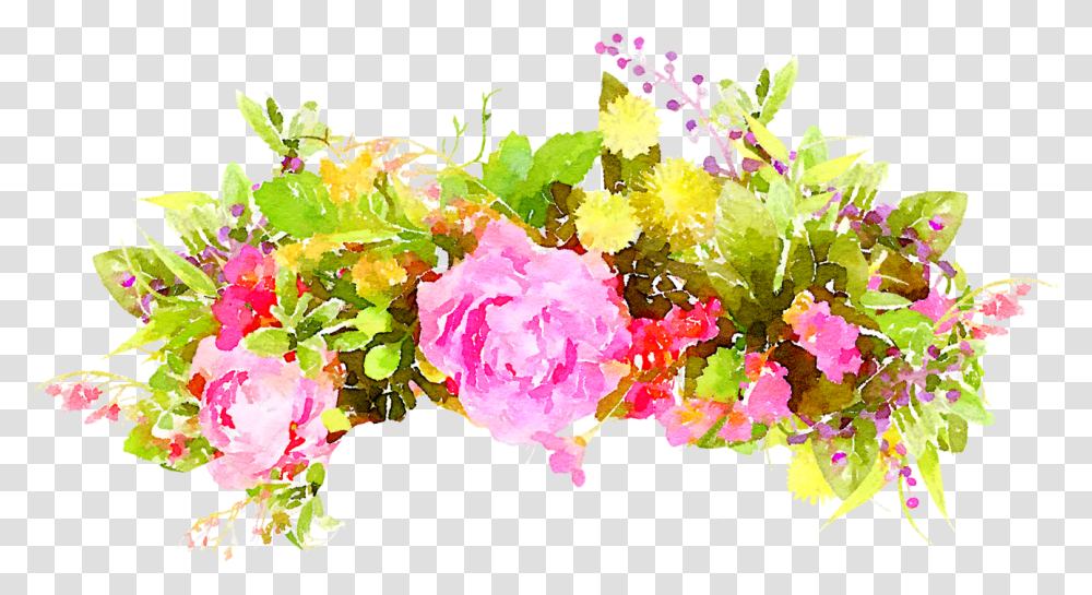 Hd Flowers Image Watercolor 46954 Free Icons And Bouquet, Plant, Blossom, Flower Arrangement, Flower Bouquet Transparent Png