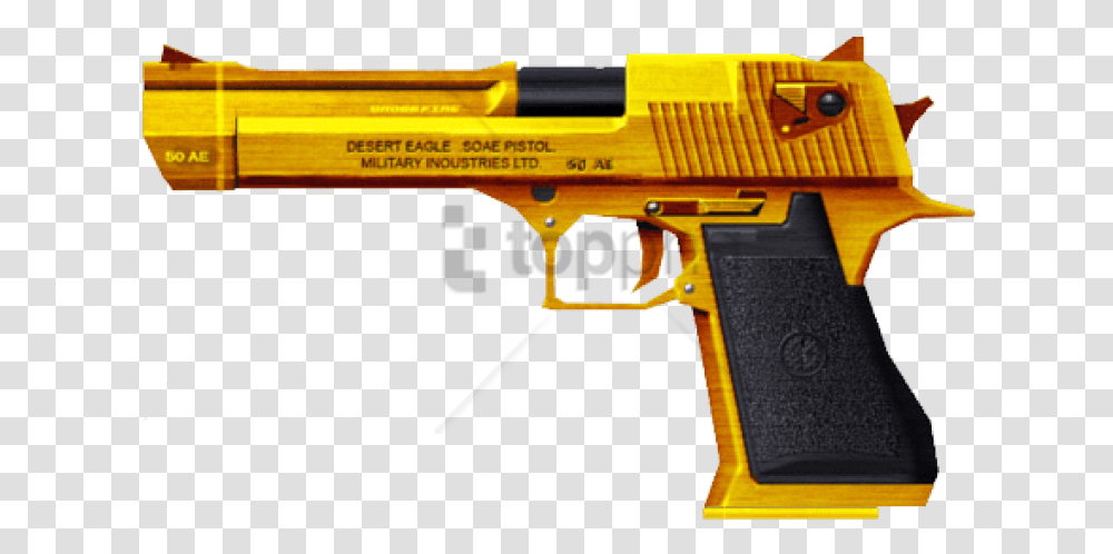 Hd Free Gold Gun Image Desert Eagle Free Fire, Weapon, Weaponry, Handgun Transparent Png