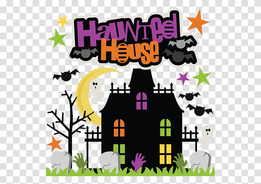 Hd Haunted House Svg Halloween Haunted House Clipart Free, Poster, Advertisement Transparent Png