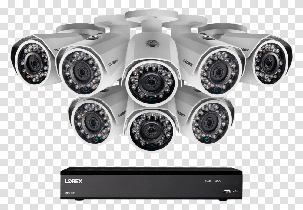 Hd Home Security System With 8 Outdoor Cameras Cctv Camera, Electronics, Video Camera Transparent Png