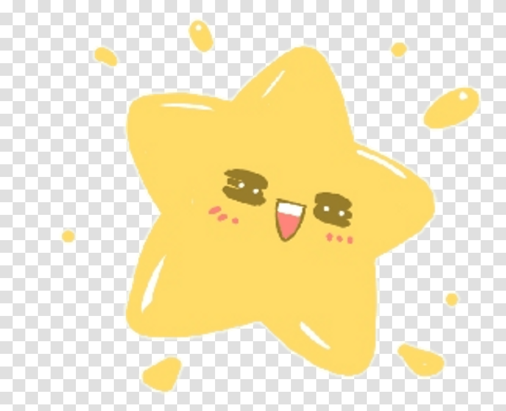 Hd Kawaii Star Freetoedit Cute Sticker Kawaii Star, Animal, Pillow, Cushion, Food Transparent Png