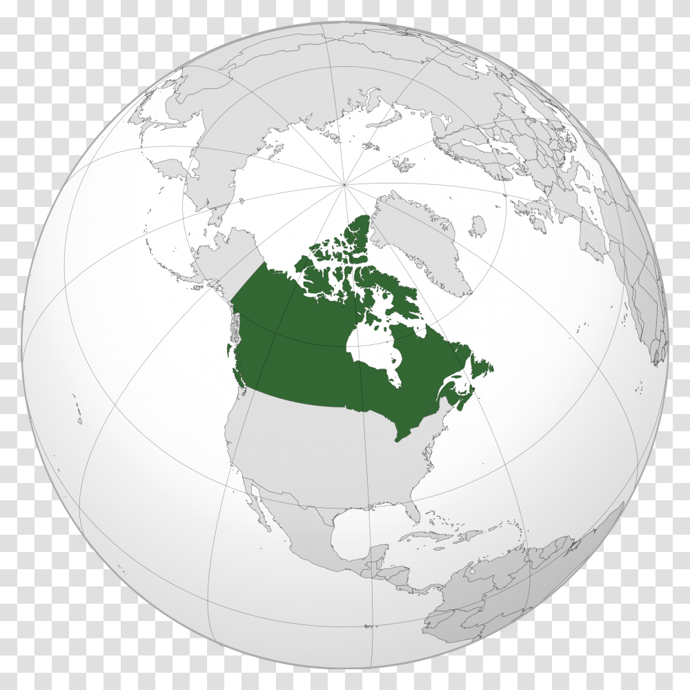 Hd Location Of Canada In World Map Csillagszuletik Canada On Earth Map, Soccer Ball, Football, Team Sport, Sports Transparent Png