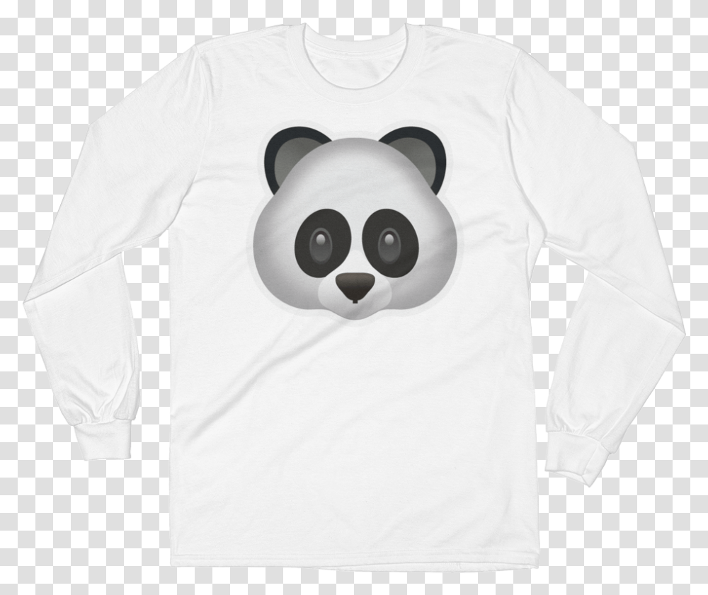 Hd Mens Emoji Long Sleeve T Panda, Clothing, Apparel, Shirt, T-Shirt Transparent Png