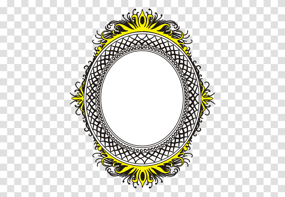 Hd Mirror Background Black White Oval Frames, Label, Text, Pattern Transparent Png