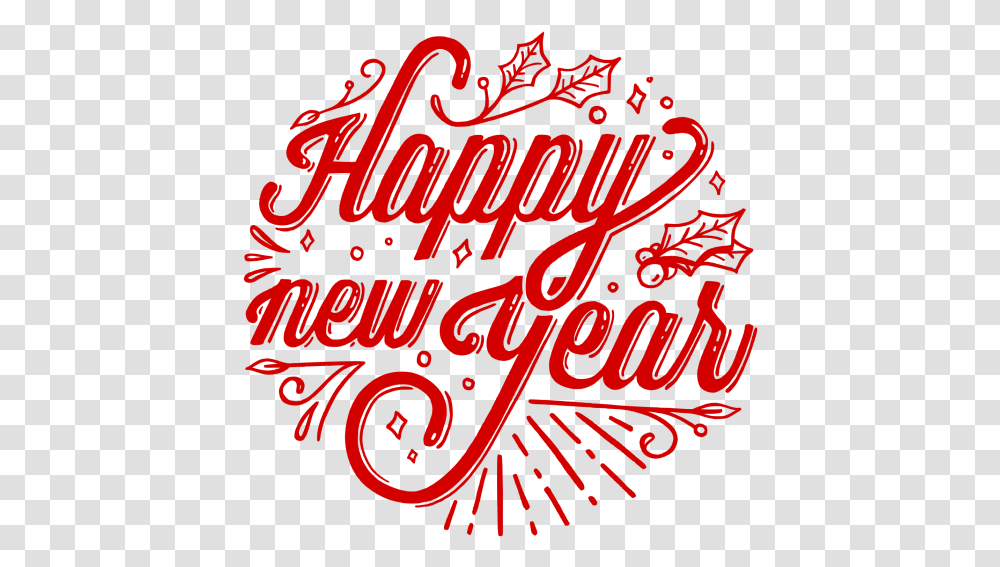 Hd New Year Typography Image Happy New Year Logo, Text, Calligraphy, Handwriting, Alphabet Transparent Png