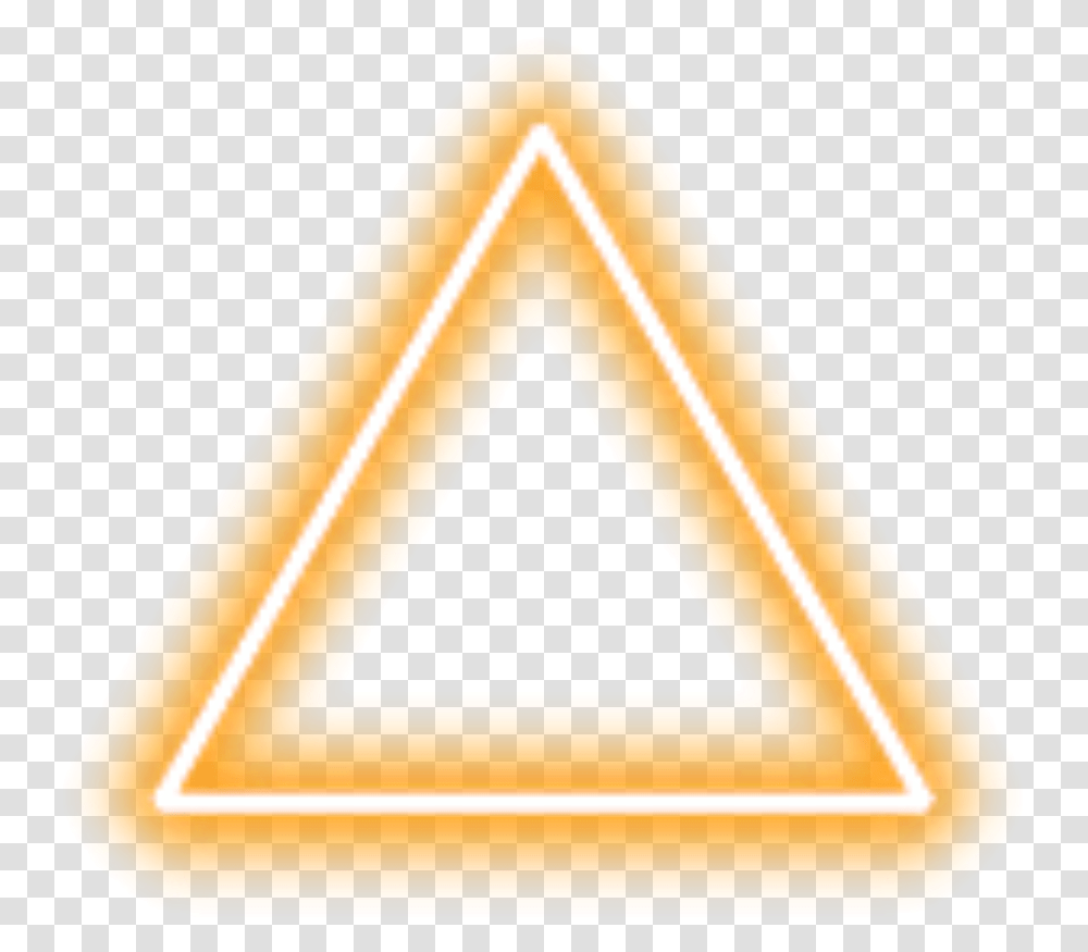 Hd Orange Neon Triangle Border 1293577 Neon Lights, Text, Symbol, Mailbox, Letterbox Transparent Png