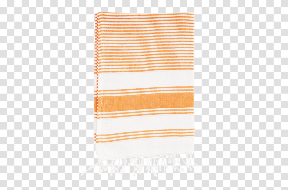 Hd Orange Towel With White Stripes Towel, Rug, Bath Towel, Napkin Transparent Png