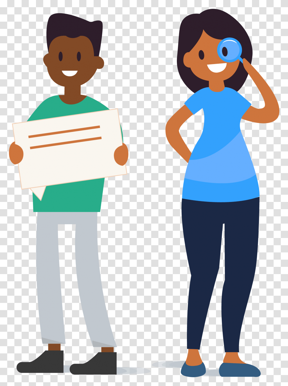 Hd People Looking Online Chat, Person, Human, Cardboard, Standing Transparent Png