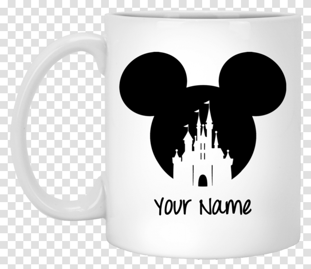Hd Personalize Your Name Mickey Mouse Hat Mug Gift Mickey Ears With Castle, Coffee Cup Transparent Png