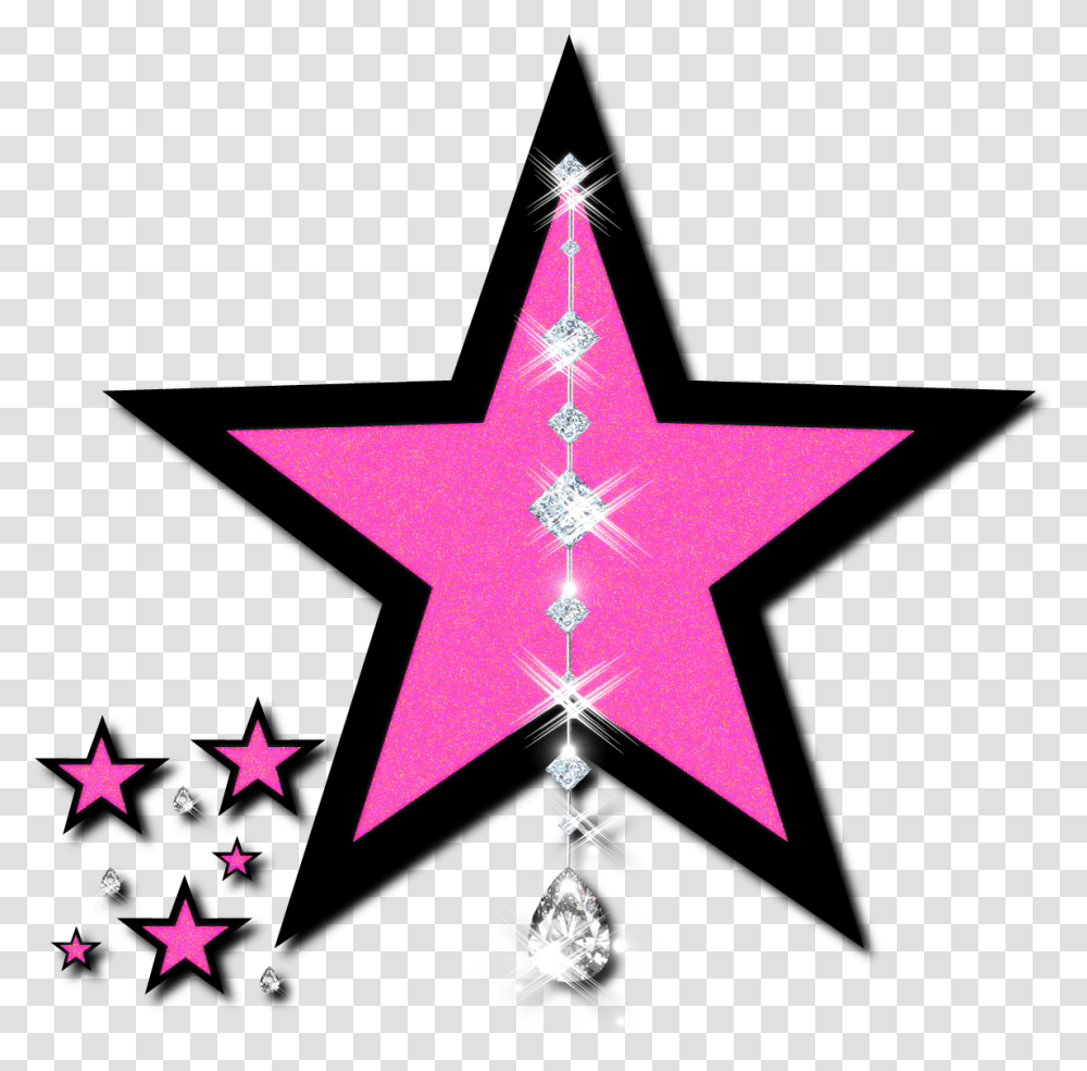Hd Pink And Black, Cross, Star Symbol Transparent Png