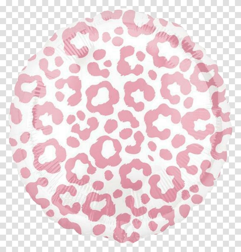 Hd Pink Leopard Print Round Foil Happy Birthday Animal Print Balloons, Paper, Rug, Birthday Cake, Dessert Transparent Png