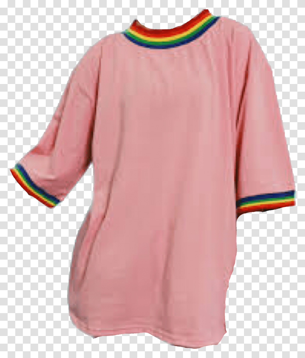 Hd Pink Rainbow Top Shirt Polyvore Clothes, Clothing, Blouse, Sleeve, Person Transparent Png