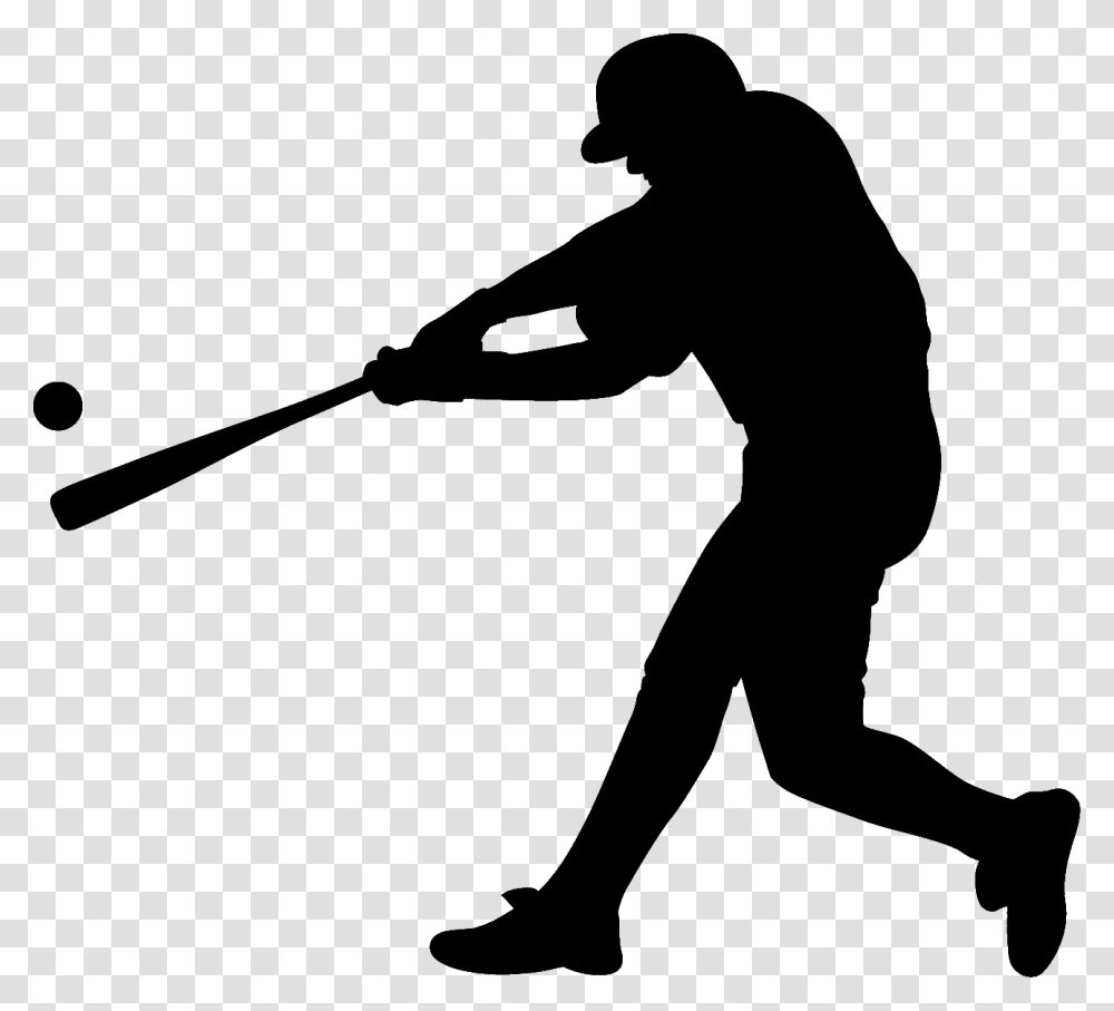 Hd Player Swinging A Silhouette Baseball Player, Person, Human, Duel, Ninja Transparent Png
