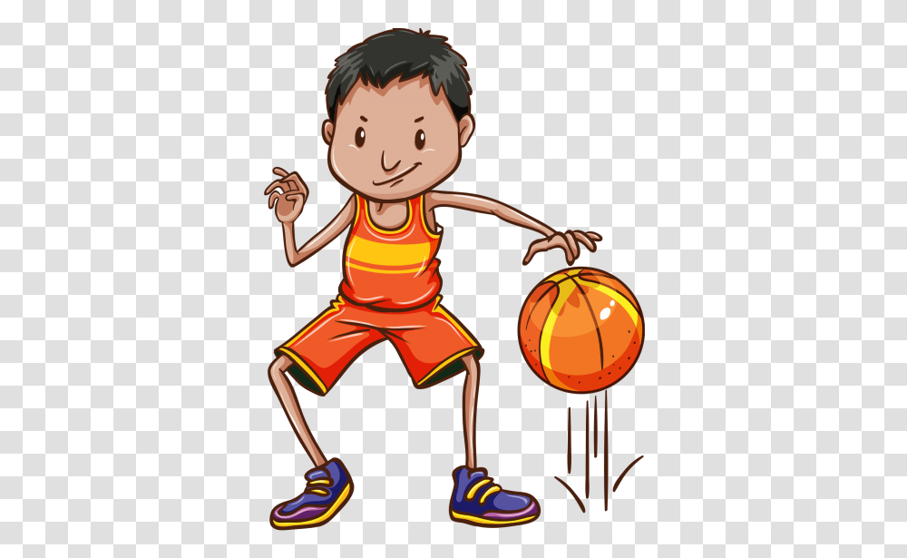 Hd Playing Basket Ball Image Free Bouncing A Ball Clipart, Toy, Leisure Activities, Clothing, Apparel Transparent Png