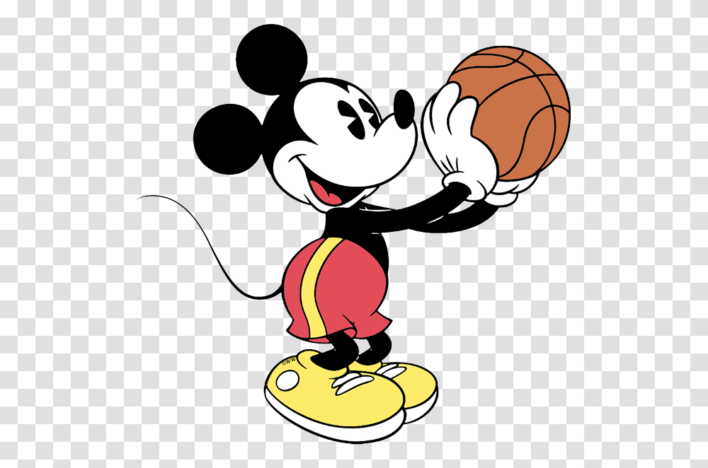 Hd Playing Basketball Coloring Mickey Mouse Basketball, Sport Transparent Png