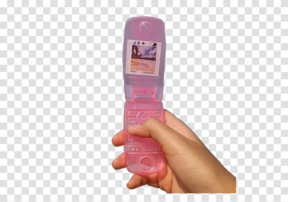 Hd Pretty Pink Princess Flip Phones Pi 1115031 Aesthetic 90s, Person, Human, Bottle, Cosmetics Transparent Png
