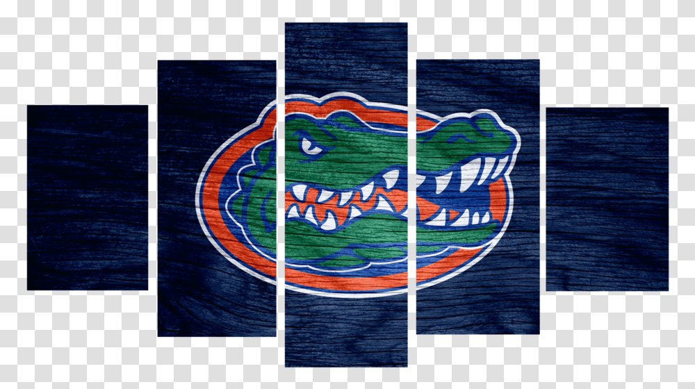 Hd Printed Florida Gators Logo 5 Pieces Canvas Florida Gators, Modern Art, Painting, Mural Transparent Png