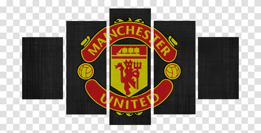 Hd Printed Manchester United Logo 5 Pieces Canvas Manchester United, Trademark, Emblem, Badge Transparent Png