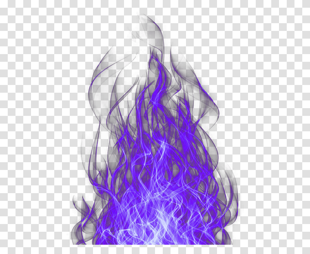 Hd Purple Fire Smoke Decoration Hot Blue Fire Effect, Flame, Person, Human, Bonfire Transparent Png