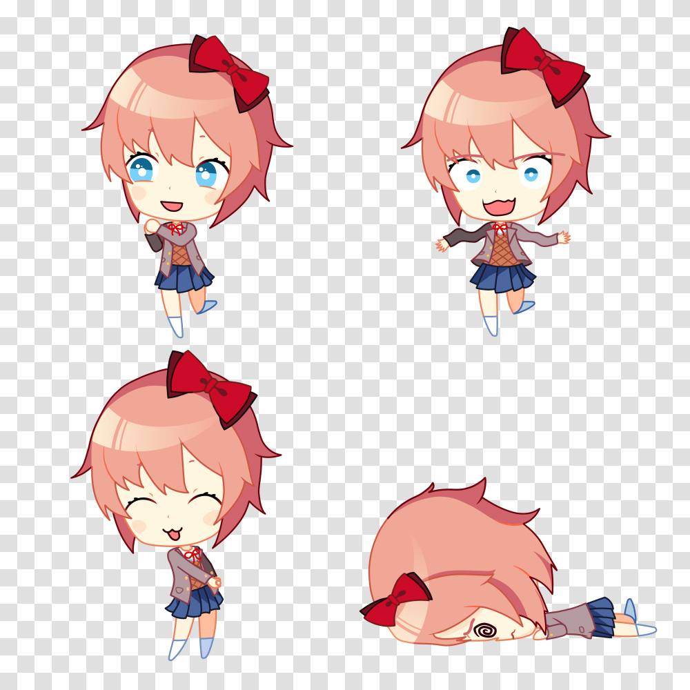 Hd Sayori Chibis From My Comic Ddlc, Toy Transparent Png