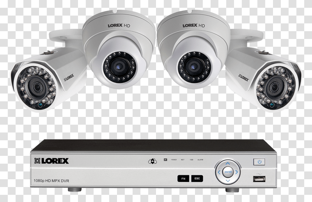 Hd Security Camera System With 4 1080p Metal Security Camera System, Electronics, Webcam, Digital Camera Transparent Png