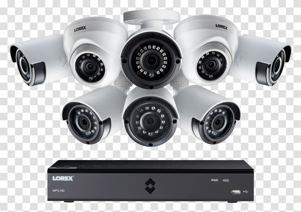 Hd Security Camera System With Six 1080p Bullet And Lorex Cctv, Electronics, Webcam Transparent Png