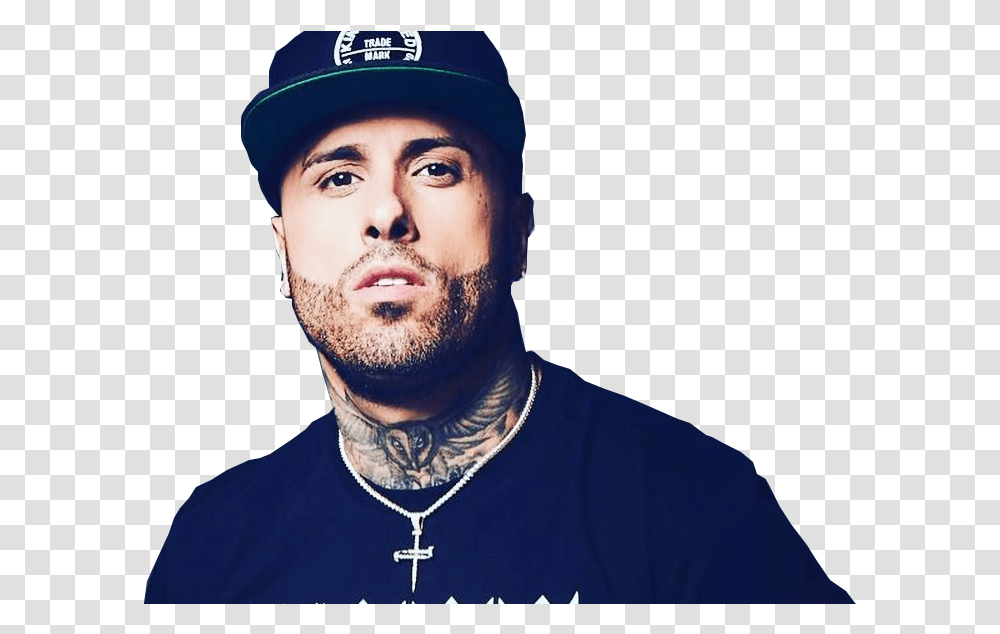 Hd Share This Image Nicky Jam, Person, Face, Necklace Transparent Png