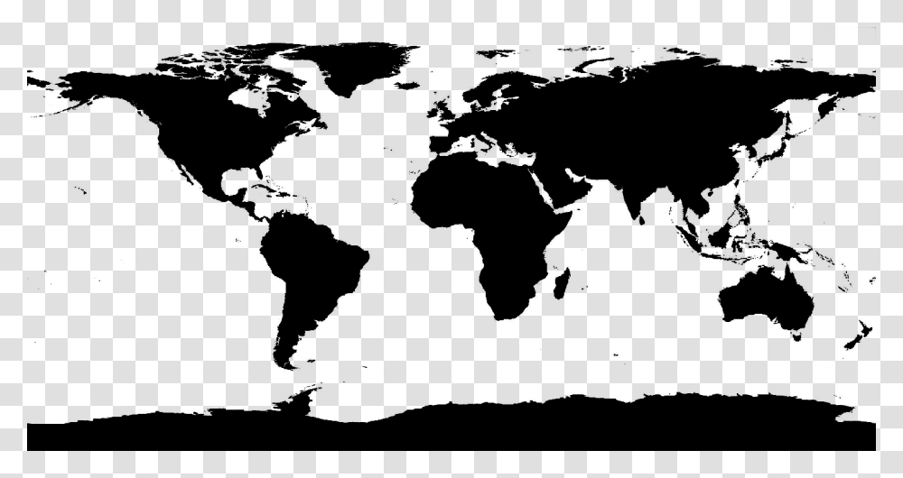 Hd Simple Minimal World World Map, Outdoors, Gray Transparent Png
