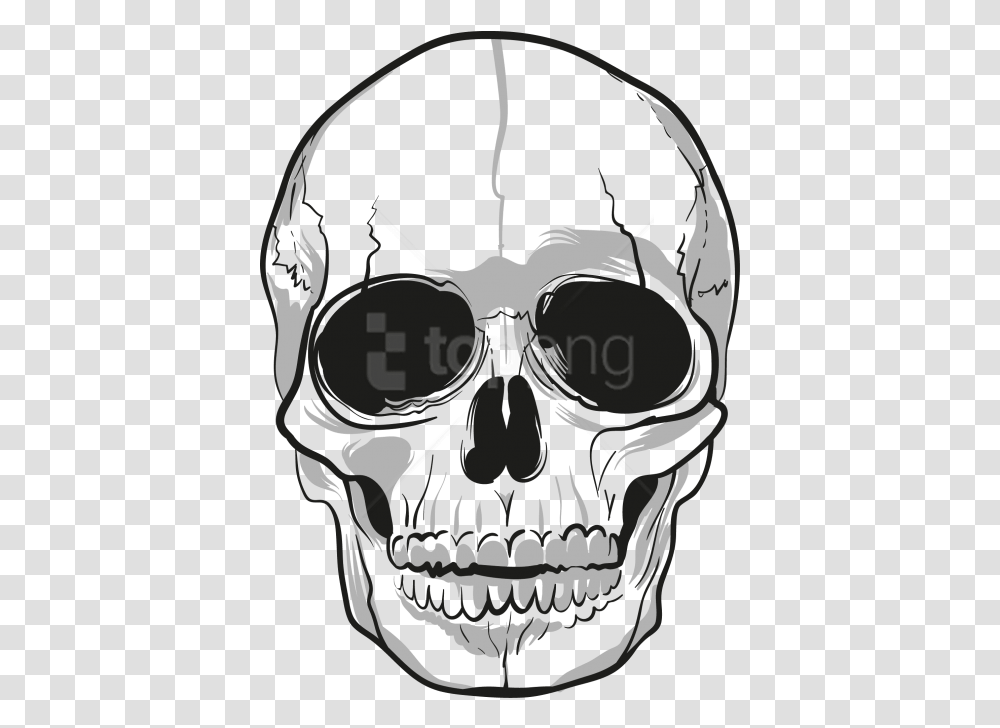 Hd Skull Download Image Background Skull, Stencil, Goggles, Accessories, Accessory Transparent Png