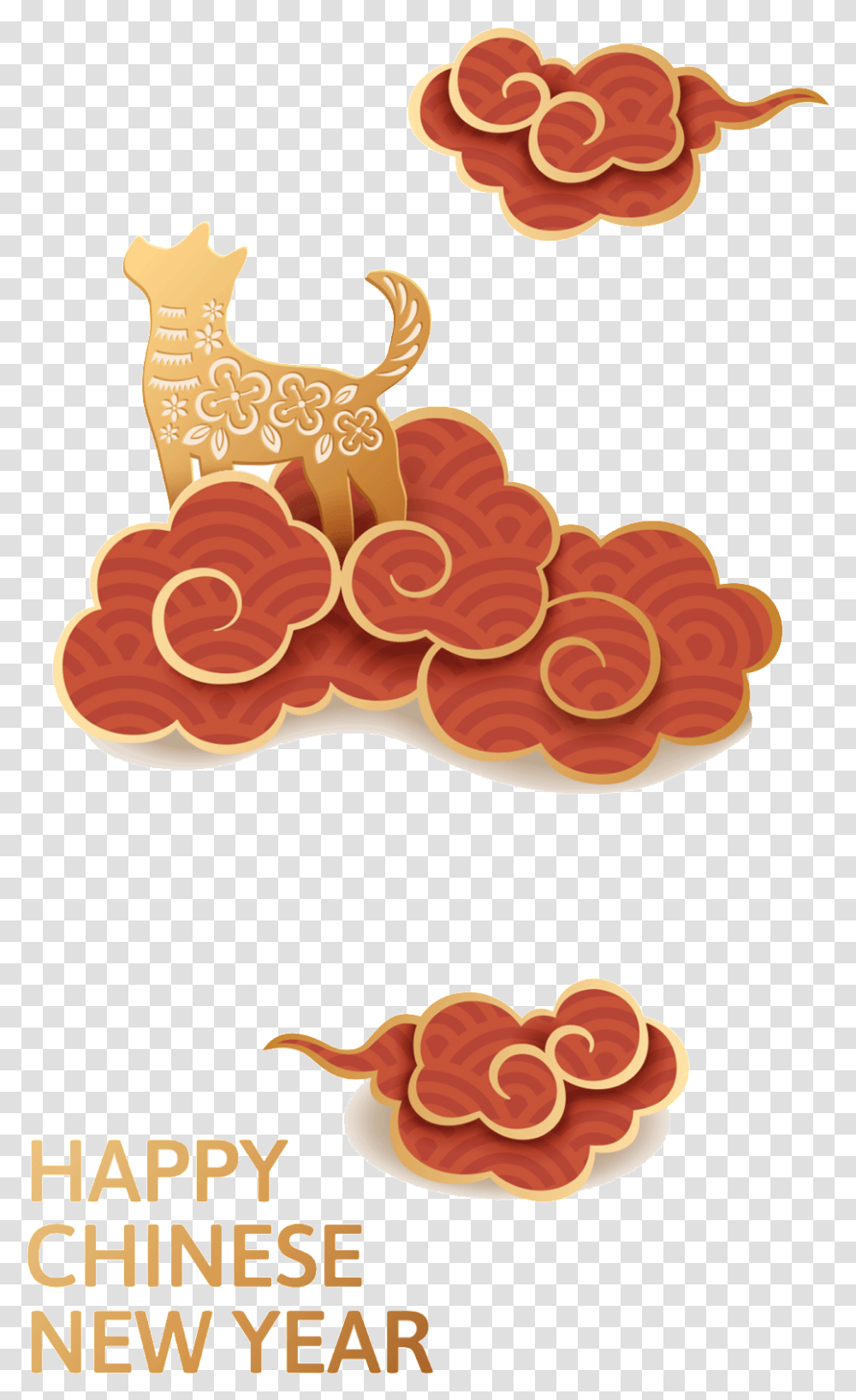 Hd Three Dimensional Design Dog Chinese New Year, Graphics, Art, Floral Design, Pattern Transparent Png