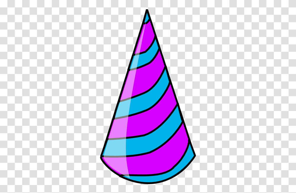 Hd Ultra Birthday Party Hat Clipart Free Pack Purple And Blue Party Hat, Clothing, Apparel Transparent Png