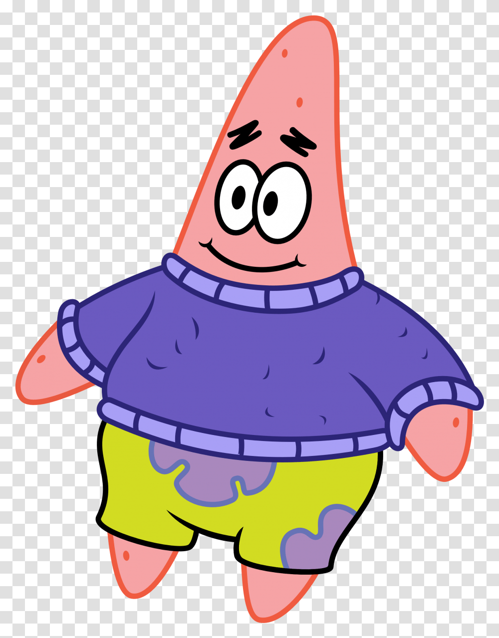 Hd Vector Of Sweater Patrick Patrick Star With Sweater, Clothing, Apparel, Label, Text Transparent Png
