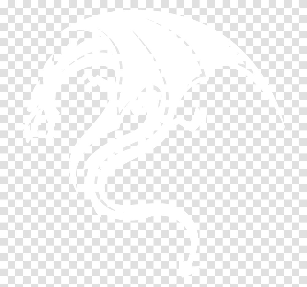 Hd White Dragon White Dragon Logo, Stencil Transparent Png