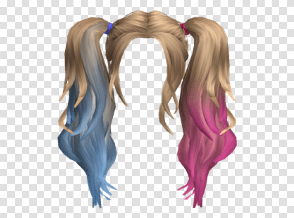 Hdr Wig Pigtails Blue Pink Suicidesquad Harleyquinn Harley Quinn Hair Roblox, Person, Human Transparent Png